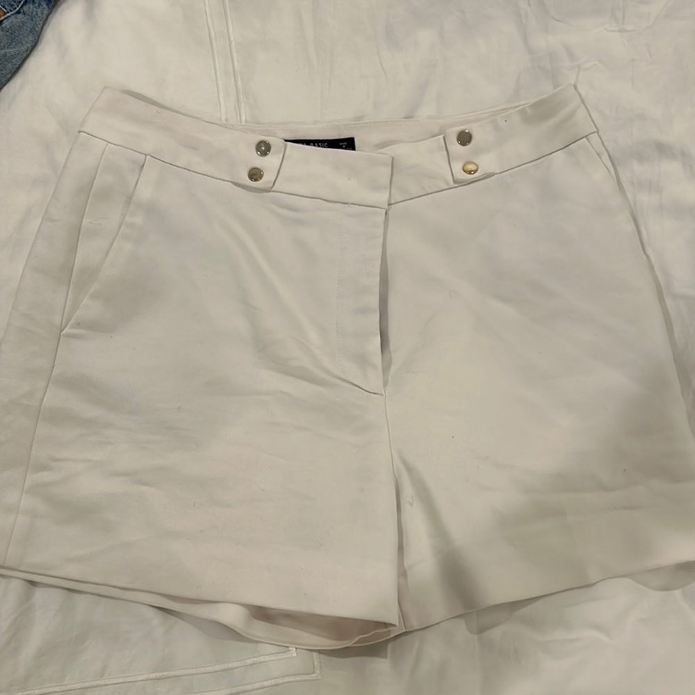 Zara Basic Collection White Shorts